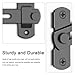 2PCS Barn Door Lock, 180 Degree Flip Sliding Barn Door Latches, Gate Latch for Barn Door, Sliding Door, Pet Door, Garage, Bathroom, Window, Outdoor(Black)