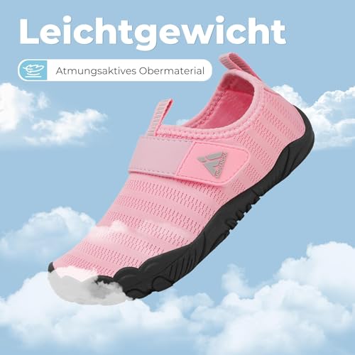 Mishansha Kinder Badeschuhe Schnell Trocknend Wasserschuhe Mädchen Jungen Barfußschuhe Atmungsaktiv Schwimmschuhe rutschfest 27 EU