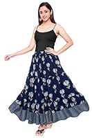 NYPA Women Printed Gathered Blue Skirt ::Size-S to 5XL