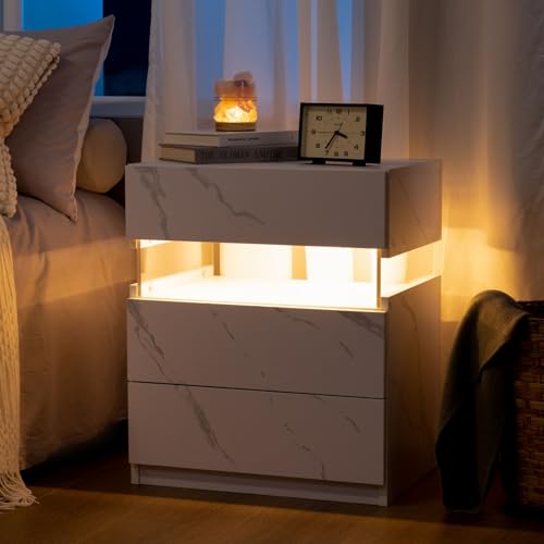 REXO LED Acrylic Nightstand