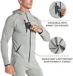 BROKIG Mens Windbreaker Jacket Running Light Hoodie | Front Zip Pocket,Windproof,Lightweight,Hooded Hoodie,Lightweight Polyester Spandex,Gym Workout Hoodie Sweatshirt for Run