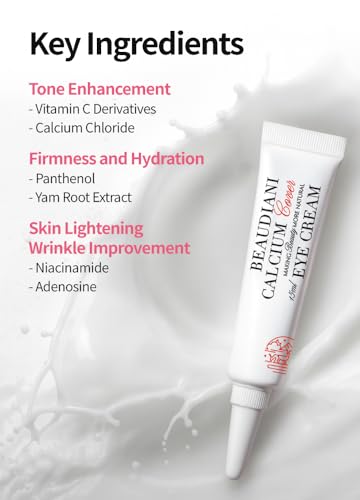 BEAUDIANI Calcium cover eye cream for dark circles & puffiness, Korean eye cream, daily wrinkle cream, anti aging, skin care treatment for women and men, 15ml — view 5
