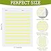 Fullhawl 400 Sheets Write Beginner Paper Level 2 Highlighted Paper Writing Paper with Lines and Yellow Highlighted Practice Writing Paper for Kids Right Letter Positioning Intermediate Paper
