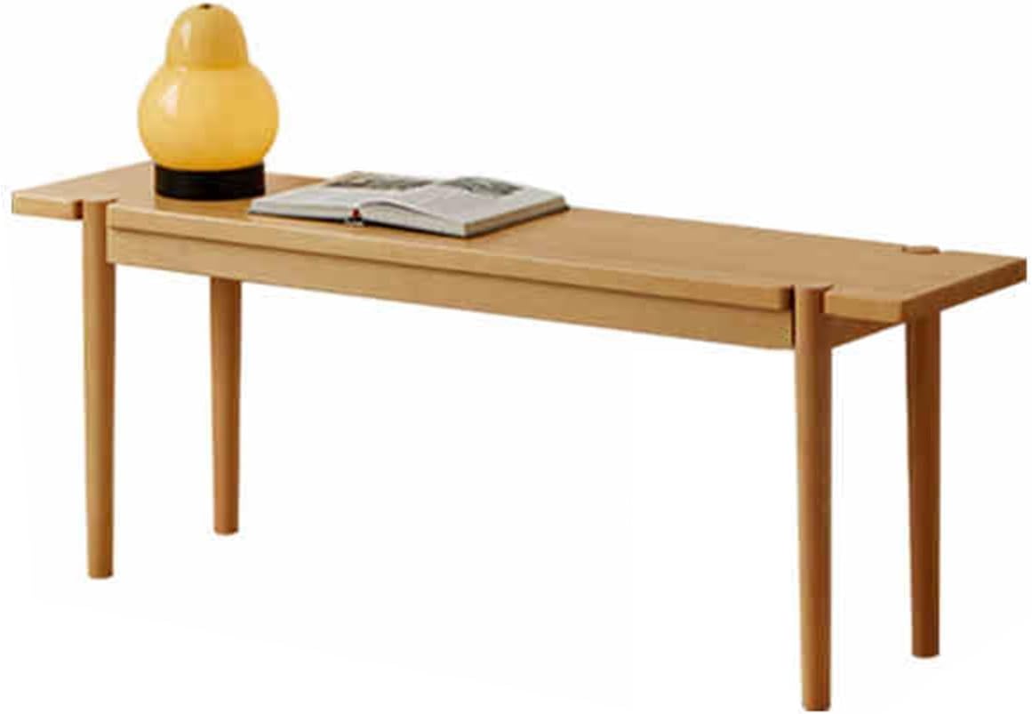 Farmhouse Indoor Kitchen Table Benches, Wooden Entryway Bench, Asian Natural Wood Kitchen Entryway Bench, for Dining Room Farmhouse(Natural,100 * 42cm/39.4 * 16.5in)