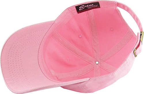 Kb-Low Pnk Classic Cotton Dad Hat Adjustable Plain Cap. Polo Style Low Profile (Unstructured) (Classic) Pink Adjustable #TOP5