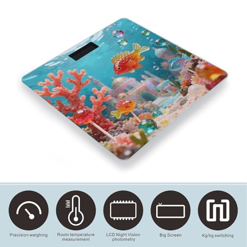 Báscula digital Candy Ocean Palace para baño 400 lb miniatura 3