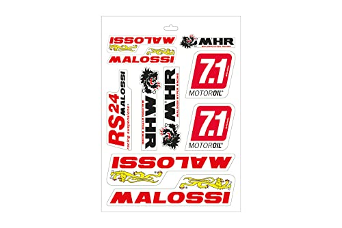 MALOSSI - 60929: Folha de adesivos malossi variados - 24,7 x 35 cm 33 9779