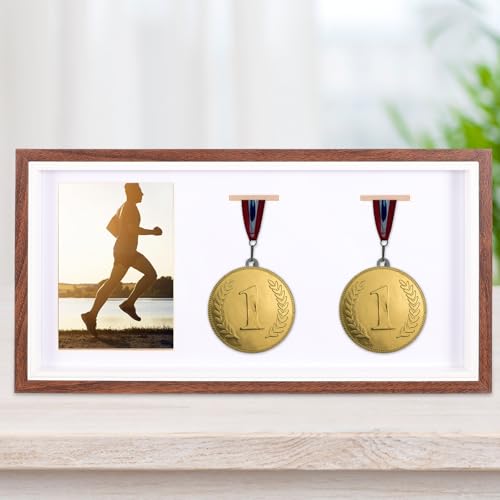 Marco de Exhibición Rectangular para trofeos de maratón con cubierta transparente 5