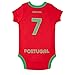 IDONEKER Unisex Infant Portugal Football Baby Clothes Unique Soccer Bodysuits Onesie Short Sleeve