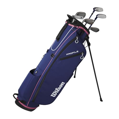 Wilson Damen Profile HALBER Satz LRH GRA Set, Marineblau/Rosa, Standard