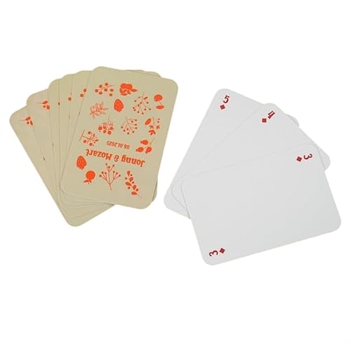LongGenius Carte da gioco personalizzate con foto, personalizza ogni carta con piccoli frutti autunnali, foto, nomi e date speciali per matrimoni e feste