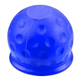 Rumyve 1-Piece Trailer Hitch Ball Cover - Abrasion-Resistant and Dust-Proof - Soft Rubber Tow Bar Cover 50mm (Blue) - Image 1