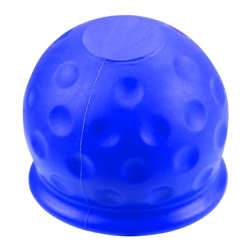 Rumyve 1-Piece Trailer Hitch Ball Cover - Abrasion-Resistant and Dust-Proof - Soft Rubber Tow Bar Cover 50mm (Blue)