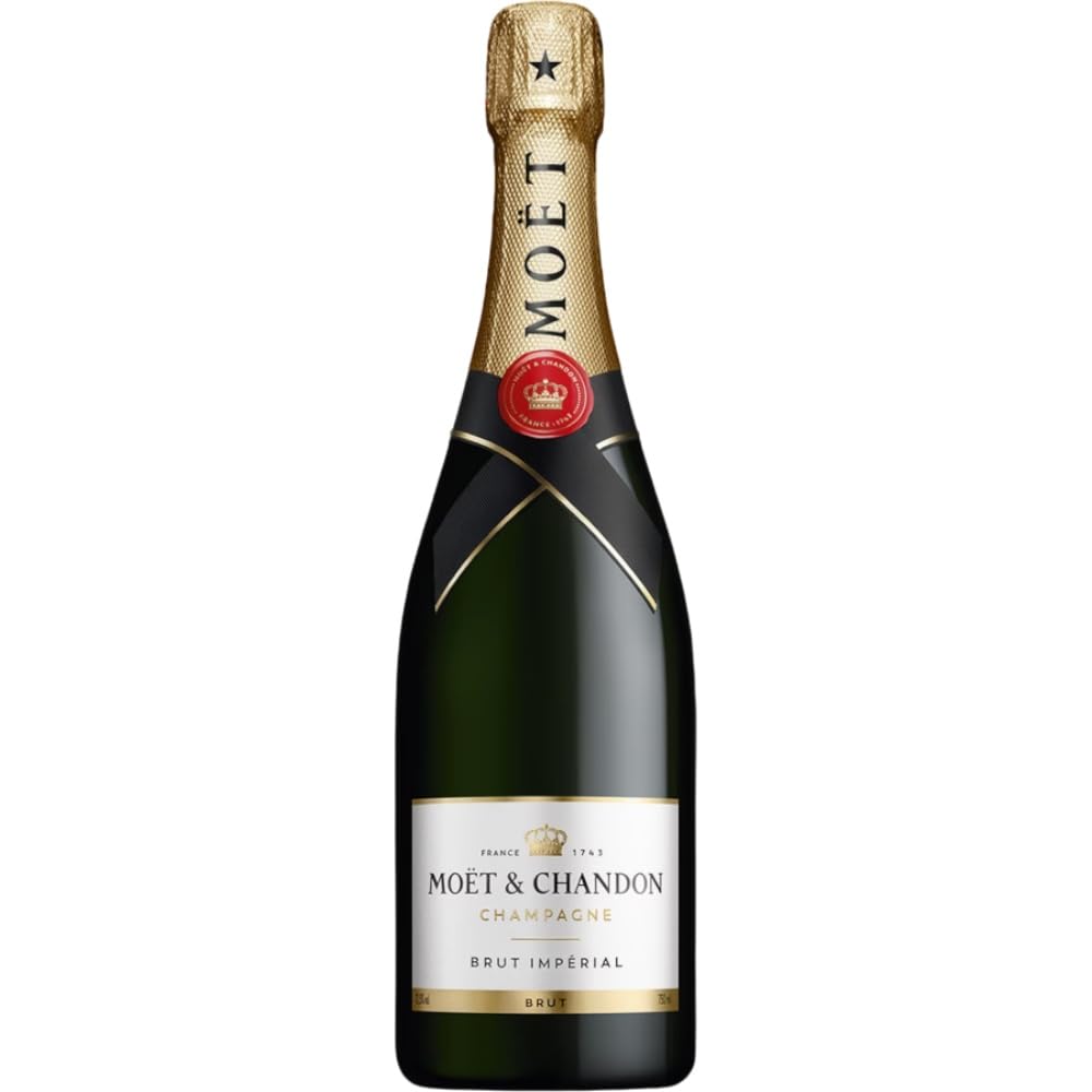Moët & Chandon Champagne Brut Impérial, Set de Regalo con Vela Aromática, Caja Negra de Lujo