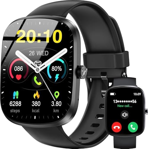 Smart Watch Men Women, 1.91 Inch HD Touch Smartwatch with Bluetooth Calls, Smart Watch with 140+ Sports Modes, Heart Rate Monitor/Sleep Monitor/Pedometer, Waterproof for Android/iOS