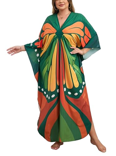 Image of Kaftan Dress for Women - Plus Size Caftan Maxi Beach Dress Moo Moos Loungewear, Swimsuit Cover Up for Beach, Pool or Vacation