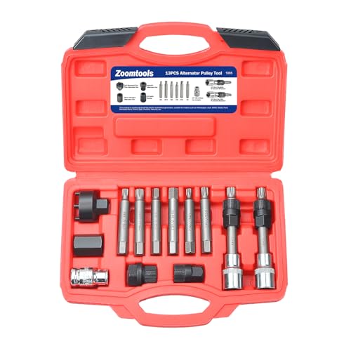 Kit de herramientas de extracción de polea de alternador, herramienta de extracción de polea de coche, extractor de desacoplamiento, 13 Uds.