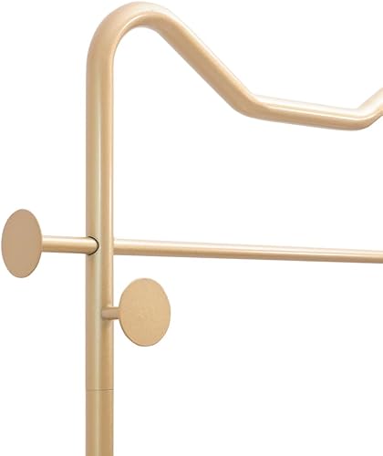 Miniatura 7 de Perchero de metal con base de mármol, soporte para colgar ropa para dormitorio, perchero de pie, perchero resistente, perchero independiente, dorado