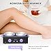 Professional Waxing Kit Wax Warmer Double Pot Wax Heater Machine for Hair Removal, Large Waxing Pot for Spa Salon Beauty Esthetician Home, with Non-Stick Easy Clean Pot, 50 Sticks & 20 Collar, Black