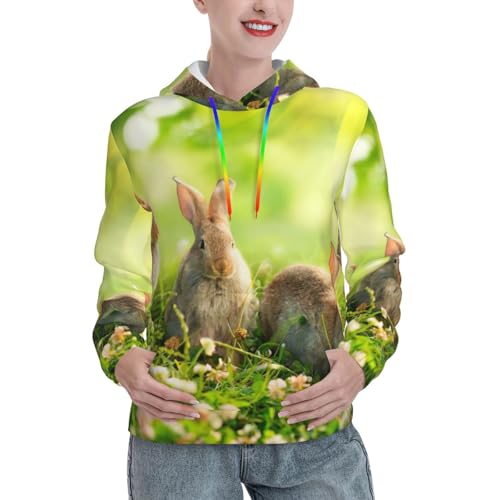 Sweat à capuche lapin amusant vêtement automne femme tendance