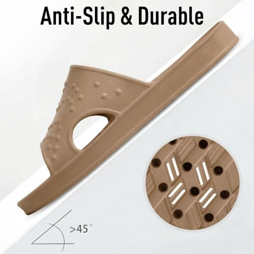 Image of shevalues Shower Shoes for Women Men with Arch Support Quick Drying Pool Slides Lightweight Beach Sandals with Drain Holes