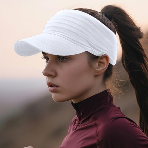 Image of Sports Sun Visor for Men Women UV Protection Lightweight Packable Stretchy Hats for Running, Tennis, Golf