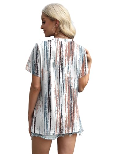 Image of XIEERDUO Womens Summer Tops 2026 Pleated Round Neck Short Sleeve Shirts Business Casual
