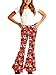 Girls Hippie Flare Legging Halloween Bell Bottom Pant 70s 60s Wide Leg Print Pants 13-14 Years