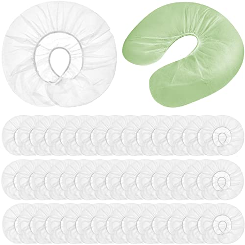 Jecery 200 Pcs Disposable Face Cradle Covers, Soft Fitted Headrest Neck Pillow Covers for Massage Tables, Chairs Beauty Salon Spa