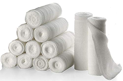 Stretch Conforming Gauze Mummy Bandages Wrap Rolls|Guaze Roll|Rolled Gause|Roller Bandage|For Medical Dressing|wound care|Non-Sterile Gauz|Use Only for Holding The Dressing-12 Rolls-4 Inch x 4 Yards.