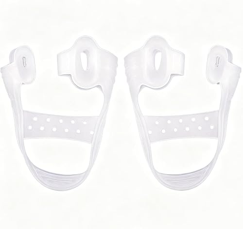 Bunion Corrector & Toe Separators, 2-Pack Soft Silicone Big Toe Straightener with Double Holes, Breathable Bunion Relief Socks for Overlapping Toes, Hallux Valgus Correction