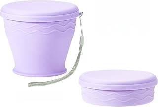 Portable Folding Water Bottle, Purple, 200ml | Suitable for Outdoor Camping and Traveling, Can Hold Beverages such as Tea and Coffee