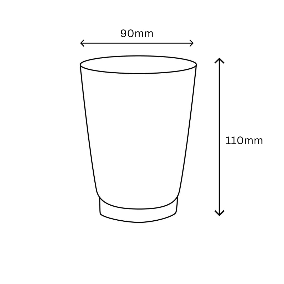 200 Stück Kaffeebecher braun 300ml / 12 oz Ø 90 mm - Doppelwandige Isolierte Pappbecher - plastikfrei - nachhaltige Materialien - Einwegbecher-ToGo Becher