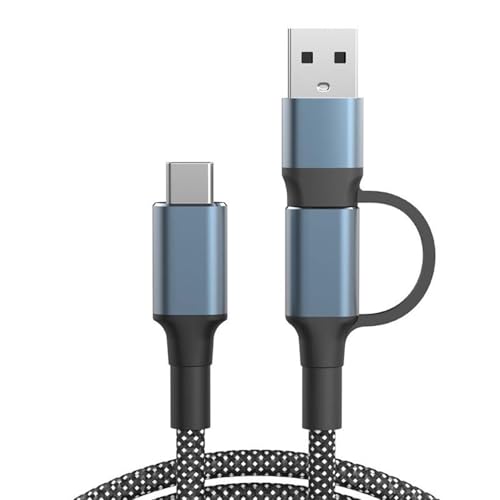 2 in 1 USB Cable, 2m/6.6ft Long Two-to-Two Data Cable, 100W Super Fast Charging Cable.