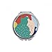Color s Art Pattern Hand Compact Mirror Round Portable Pocket Glass