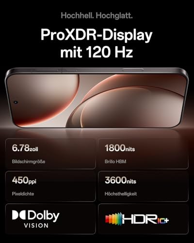 OPPO Find X9 Pro 5G 16+512GB, AI Unlocked Smartphone, 6,78" 120Hz ProXDR Display, 200MP Hasselblad-Kamera, 4K Motion, 7500 mAh, IP69, Titanium Charcoal