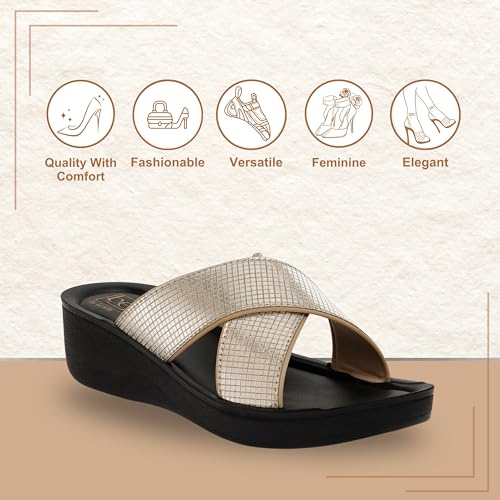 Image of BELLA by Labella Women's Fashion Platform Slip-On Sandal - Comfortable, Lightweight, Slip-Resistant, Breathable - Ideal for Casual and Office Wear