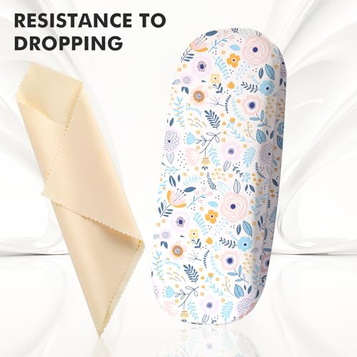 Image of Glasses Case Hard Shell,Portable Protective Eyeglasses Case, Eyeglass Holder Box with Cleaning Cloth, for men women