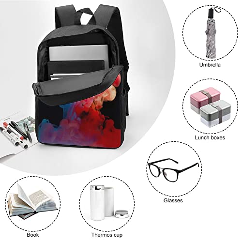 Cartable multi-poches 17 pouces imprimé 3D Smoke pour ados