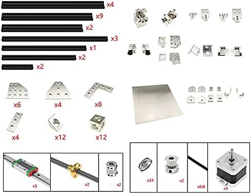 Lysee 3D Printer Parts & Accessories - 3D BLV MGN Cube Printer kit 2020 2040 Aluminum Profile Frame CNC Machining - (Color: Profile Frame- Fixed)