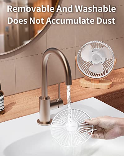 SWEETFULL Ventilador de mesa pequeno USB de 6,4 polegadas, ventilador de mesa portátil silencioso de