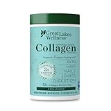 Great Lakes Wellness Sustainable Marine Collagen Peptides Powder for Skin, Hair, Nails, Joints & Digestion - Unflavored - Quick Dissolve Hydrolyzed, Wild Caught, MSC Certified, Non-GMO, Kosher - 8 oz