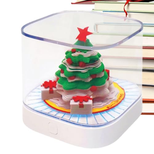 Zuasdvnk Calendario de piezas de tiempo, calendario de árbol de Navidad 3D con luz, planificador organizador para adultos y niños, gestión del tiempo, planificación diaria, seguimiento de tareas