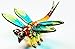 LOVELY DRAGONFLY HAND BLOWN CLEAR GLASS ART DRAGONFLY FIGURINE ANIMALS COLOR GLASS