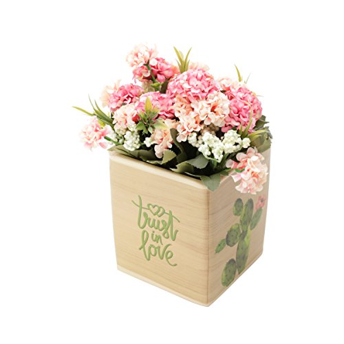 Cachepot de Cerâmica Desert Cactos Quadrado Urban Bege