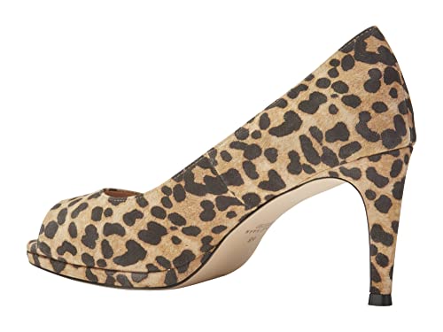 Cole Haan Women's Drado Peep Toe Platform Pump 80Mm, Leopard Print Suede, 7 #TOP2