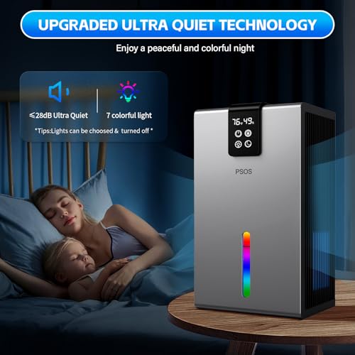 image for PSOS Dehumidifier, Dehumidifiers for Home, 98 OZ Water Tank, (1000 sq.