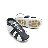  Liya\'s Hauschuhe Lederpuschen mit Gummisohle - #678 Sportlook3 in dunkelblau - Gr. 25/26 EU