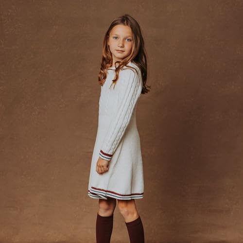 Image of Hope & Henry Girls' Milano Tipped Sweater Dress