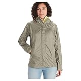 MARMOT Women's PreCip ECO Jacket | Lightweight, Waterproof Jacket for Women, Ideal for Hiking, Jogging, and Camping, 100% Recycled, Vetiver, Large